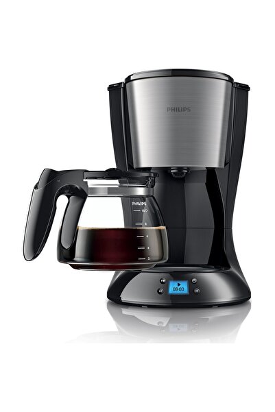 Philips Yeni Pilips Ev Tipi Filtre Kahve Makinesi Zaman Ayarlı 15 Fincan CAm Hazne Otomatik Kapanma