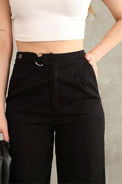 Ruby Pnt Gabardine Belt Detail Pants