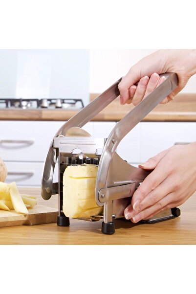 divendi-ro Manual potato slicer, stainless steel, 2 sieves, silver