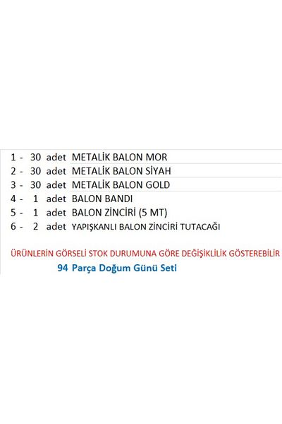 ZENVİVA 30 Metallic Gold, 30 Metallic Purple, 30 Metallic Black Balloons