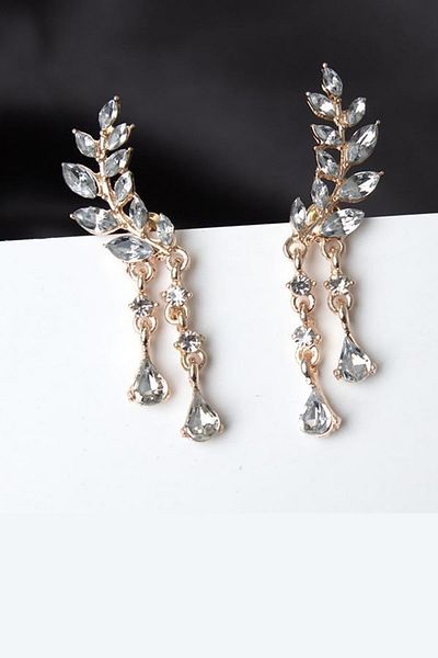 Chiccy Stoned Wing Appearance Classic Earrings