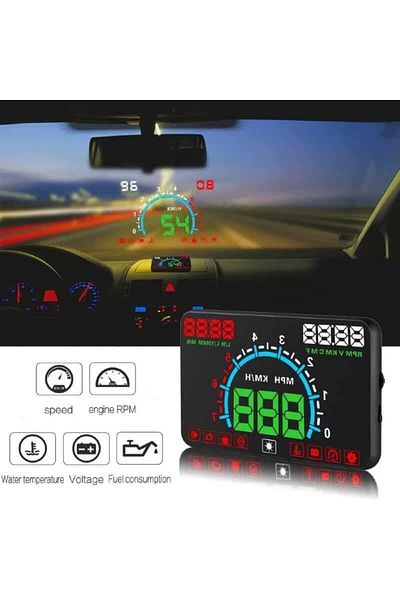 divendi-ro 5.8″ 5.8″ windshield projection screen, Head Up Display E350, compatible on cars with OBD2 socket
