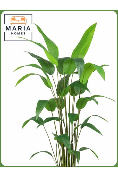 MARIA HOMES Artificial Bird of Paradise Tree 180 cm – Tall Indoor Plant with White Pot