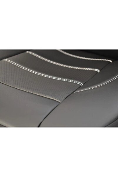 OEM Set huse scaun auto, 9 piese din piele netedă și inserții din piele perforată, universale, gri