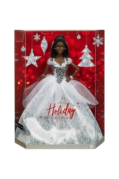 mattel Αφροαμερικανική κούκλα Barbie για γιορτές, Mattel, εορταστική συσκευασία