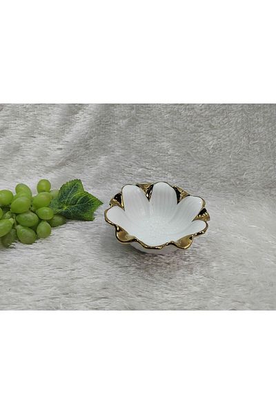 ROY KING Flora Gold 6-Piece Round Snack Bowl