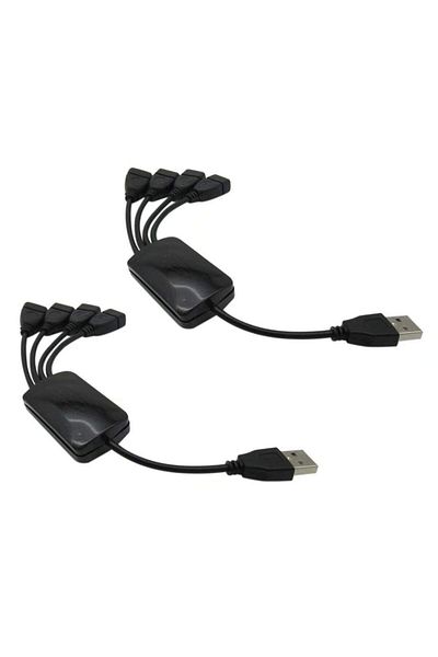 Welora 4-Port USB 2.0 Hub,Premium Quality,Black - Black