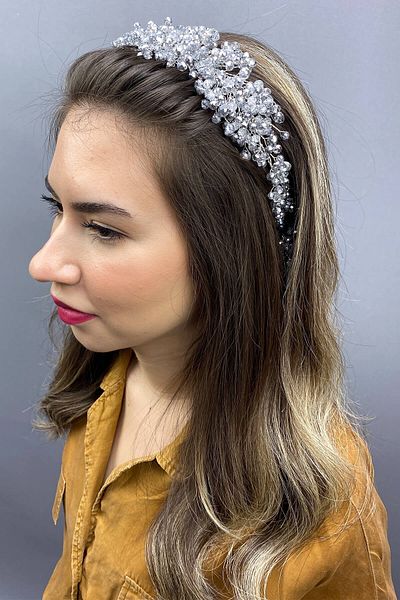 Hayalperest boncuk Accesoriu pentru păr de mireasă cu cristal asiatic