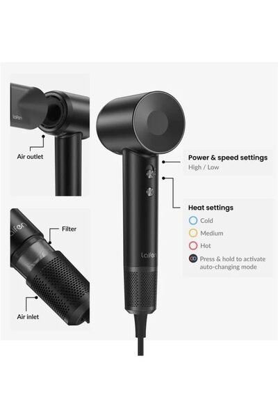 Laifen Swift Special High Speed Hair Dryer in Black