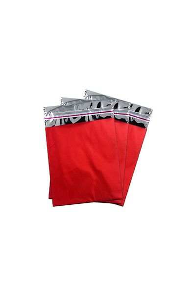 ALPJOY Metalized Bag Luxury 50Pcs 11X12 Red