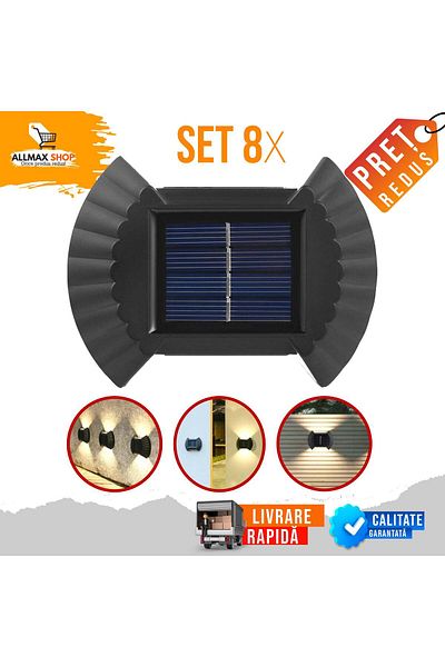 OEM SET OF 8 SOLAR LAMPS IN THE SHAPE OF A SHELL
