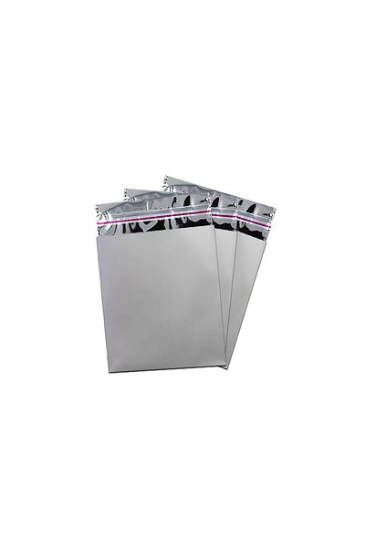 ALPJOY Metallized Bag Luxury 50Pcs 11X12 Silver