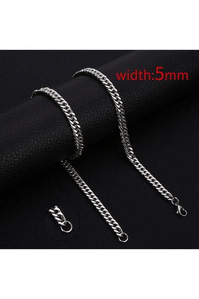 Choice27 50CM HC0013S5MM HIYEE Classic Rope Chain Men Necklace Width 2/3/4/5 ...