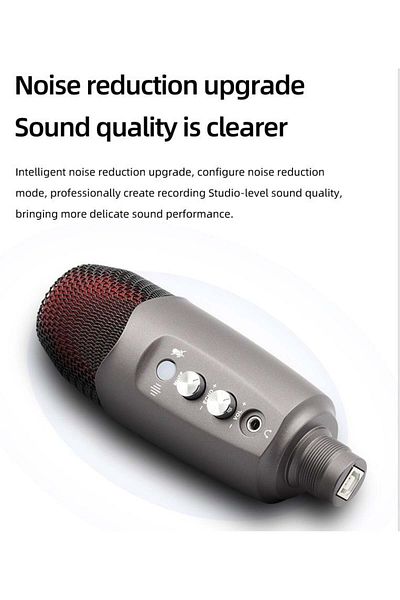divendi-ro RGB condenser recording microphone with stand, USB Plug and Play