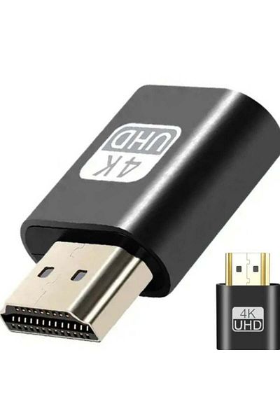 divendi-ro HDMI adapter for monitors and graphics card, 4K resolution - Black