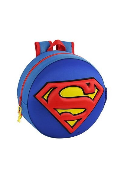 Superman Rucsac 3D pentru copii Superman, roșu, albastru, galben (31 x 31 x 10 cm)