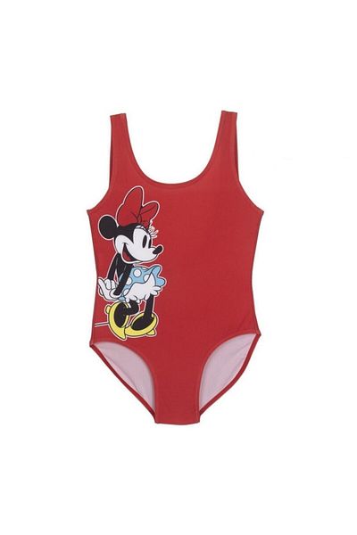 Disney Girls' Swimsuit, Disney, Minnie Mouse, Red, 4 Years