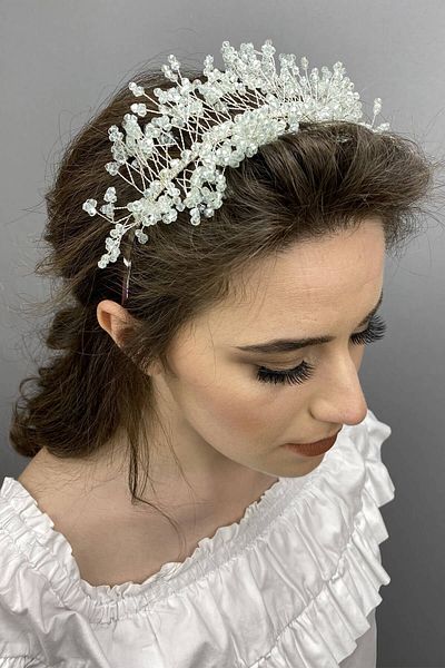 Hayalperest boncuk Water Green Sirius Crystal Stone Henna and Bridal Crown