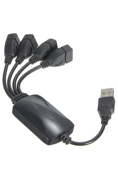 Welora 4-Port USB 2.0 Hub,Premium Quality,Black - Black