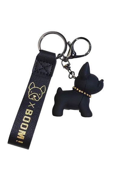 OEM Breloc Caine - Model Bulldog Francez, Negru