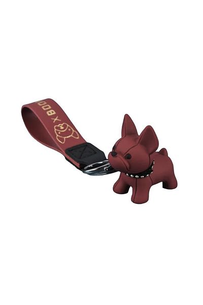 OEM Dog Keychain - French Bulldog Model, Red
