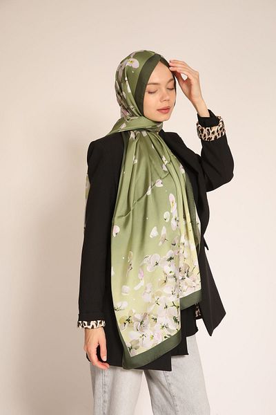 BERCHEM SCARF Akel Double Sided Floral Patterned Soft Shawl