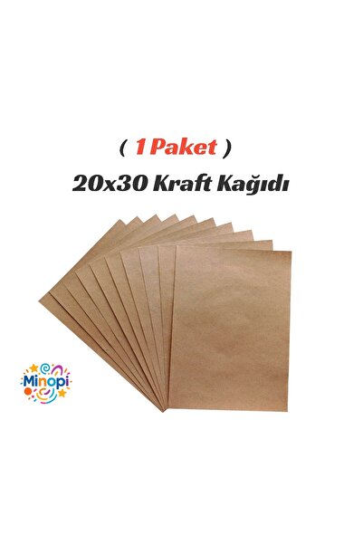 Minopi 1 Paket Kraft Kağıt 90 gr Saman Kağıt 20x30 Paketi 100'lü
