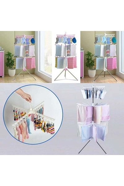 divendi-ro Rotary Carousel Dryer, vertical, foldable, 170 Cm White