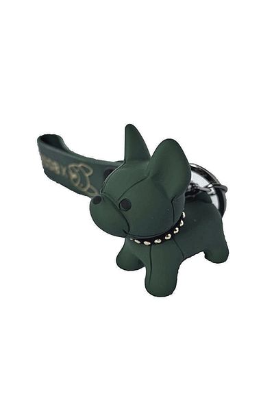 OEM Breloc Caine - Model Bulldog Francez, Verde