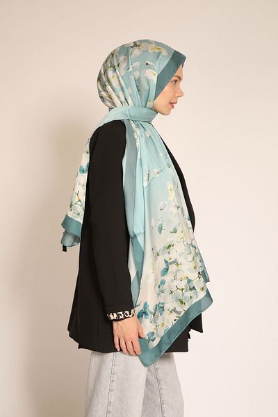 BERCHEM SCARF Akel Double Sided Floral Patterned Soft Shawl
