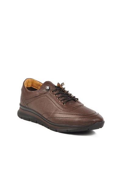 GAMZE 903 Gel Sole Brown Genuine Leather Men's Casual Shoes