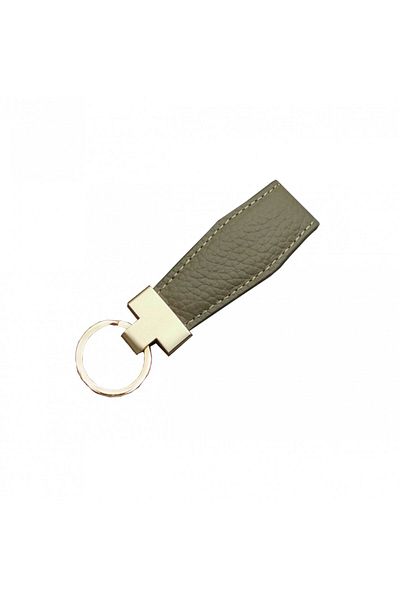 OEM Leather keychain, Leather key ring, Grey
