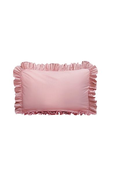MundoLindo Față de pernă cu volan Single 50x70 cm 1 bucată 100% bumbac natural 18 opțiuni de culoare diferite