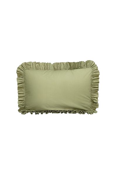 MundoLindo Ruffle Pillow Case Single 50X70 cm 1 Piece 100% Natural Cotton 18 Different Color Options