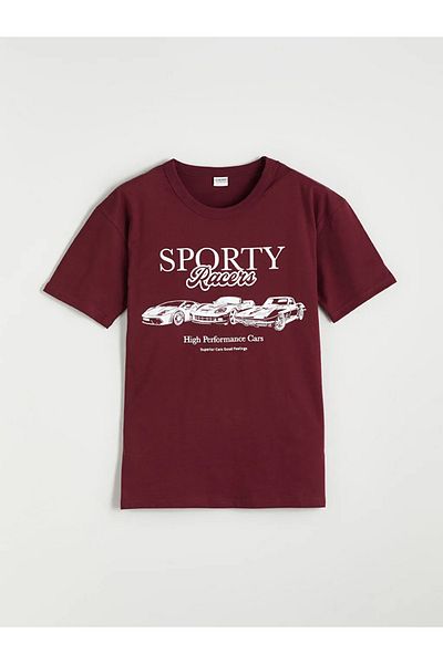 LC Waikiki Lcw Kids Claret Red Crew Neck Boys T-Shirt and Shorts