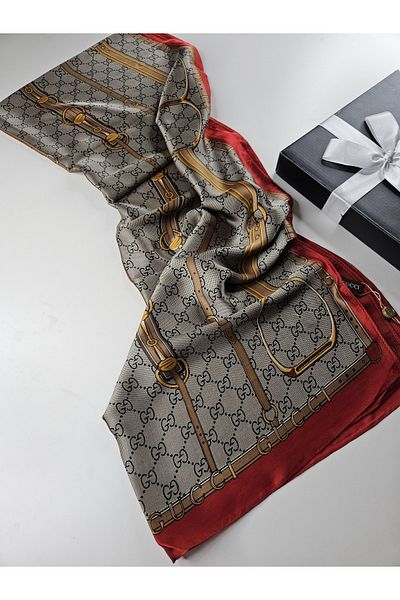 Webinay Home G Pattern Voile Silk Shawl Belt Pattern Shawl Scrafs