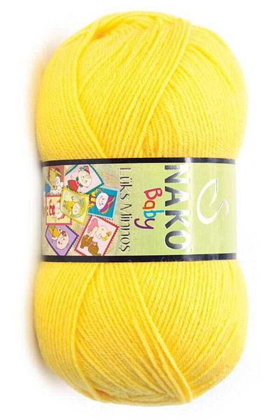 NAKO Luxury Minnoş Hand Knitting Yarn 145 Sweet Yellow