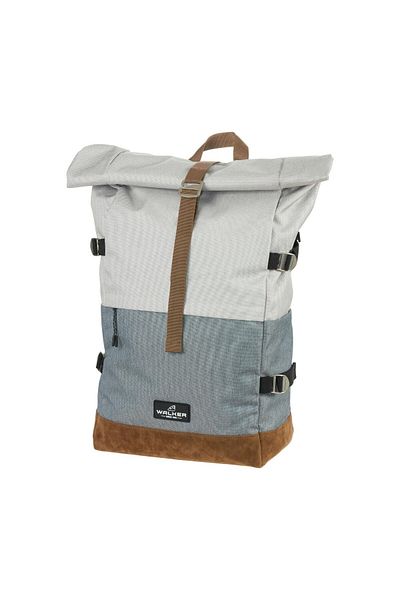 walker Lifestyle Roll Up Two Backpack, Produced By Schneiders, 29x45-64x17 Cm, Light Grey-Grey