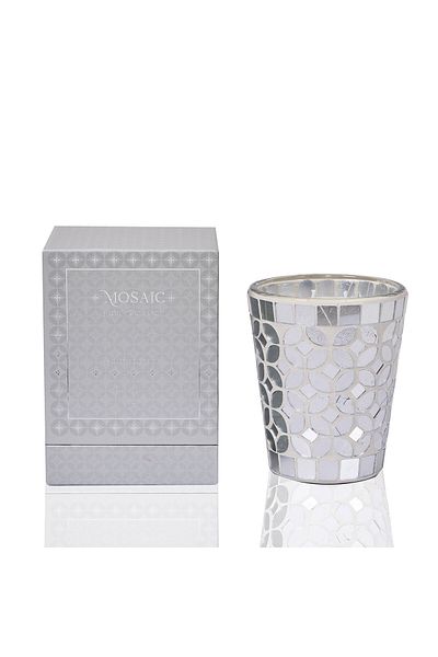 NİCE Candle jar 360g White sandalwood fragrance in silver