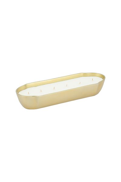 Generic Wax Candles With Metal Tray 6 Wicks - 12*40*8 cm