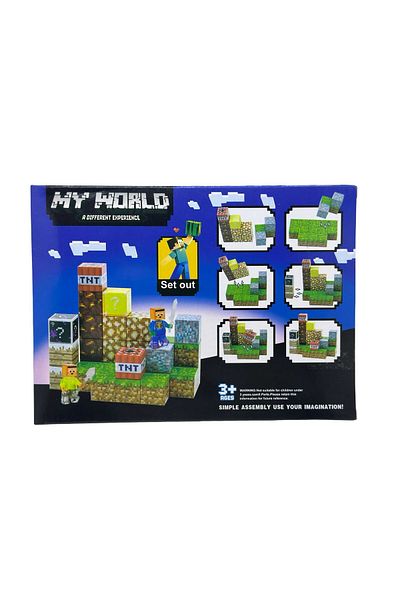 JPT Minecraft Magnetic Cubes - 3D Pixel Village Construction, Educational 3+