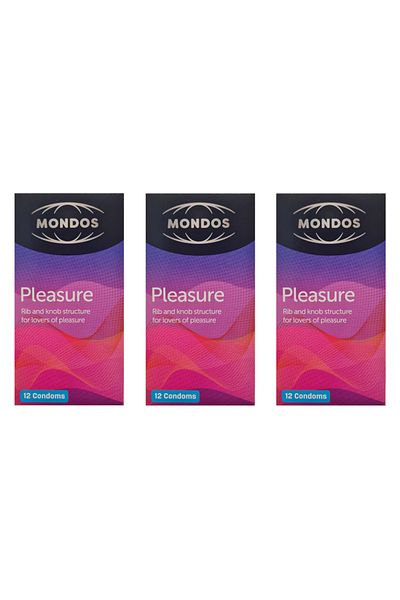 Mondo Mondos Pleasure Condoms, Textured, 36 pieces