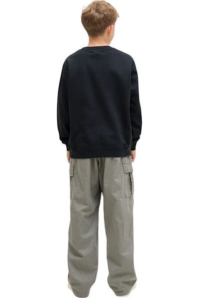 Jack & Jones Bluza JACK &JONES Tier Print Crew SN JNR - 12284002-Black
