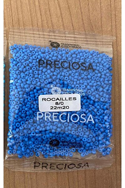 312 KONSEPT 400 قطعة من خرز بريسيوسا الأصلي 8/0 أزرق غير لامع 10 جرام مجوهرات...