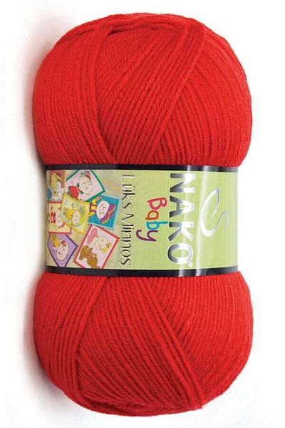 NAKO Luxury Minnoş Hand Knitting Yarn 207 Flame Red