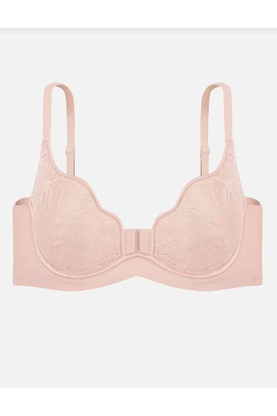 murays Charm lingerie women's lace up oyster non-padded bra