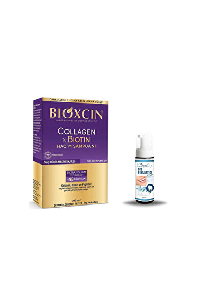 Bioxcin Collagen Biotin Anti-Hair Loss Shampoo 300 ml + Tooth Foam Gift