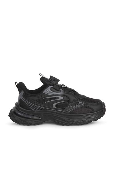 BUCKHEAD 3053 Smart Lace-Up Flex Foam Sole Unisex Children's Shoes. Black