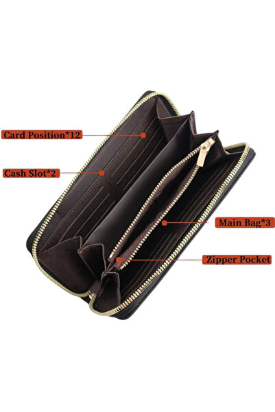 OEM Minimalist Business Wallet Made of Fabric, Unisex, Bifold with Zipper, - Black