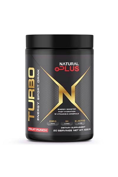 Natural Plus Turbo+Charge ,1kg ,Isotonic , Fruit Punch flavour